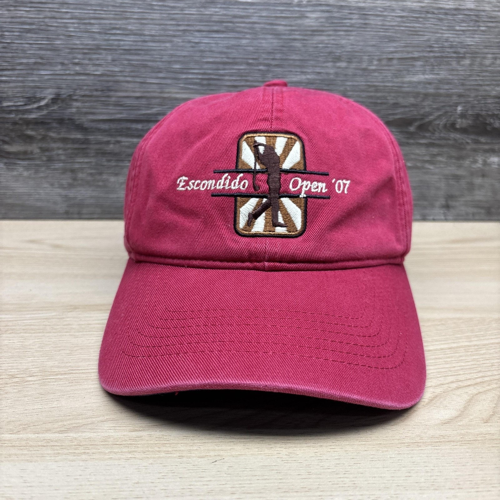 Escondido Open Hat Cap Strap Back Mens One Size Red Golf
